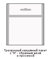 Трехшовный вакуумный пакет